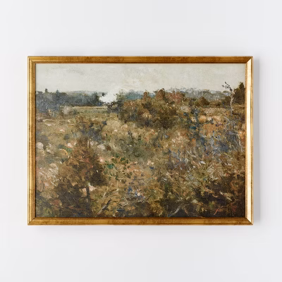 24" X 18" Landscape Study Framed Wall Canvas Antique Gold - Threshold™ Designed With Studio Mcgee: Serene Decor For Home Office