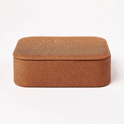 Small Shagreen Box With Lid - Threshold™ Designed With Studio Mcgee: Faux Leather, Secure Storage