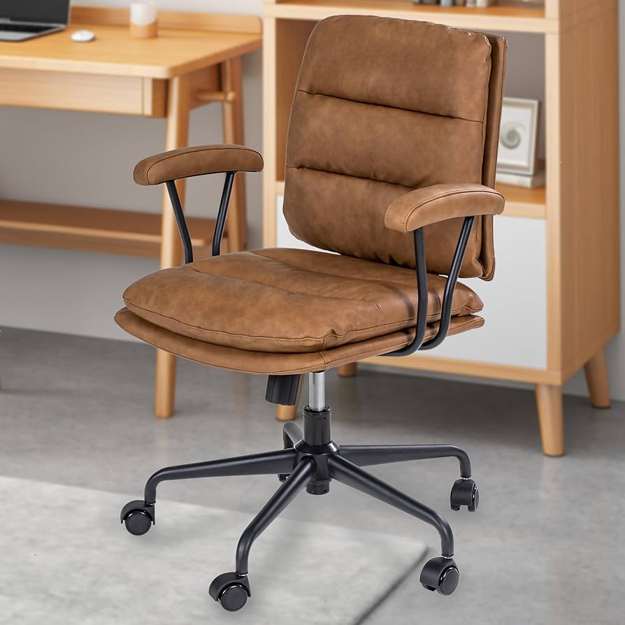 Sugold Brown Office Desk Chair