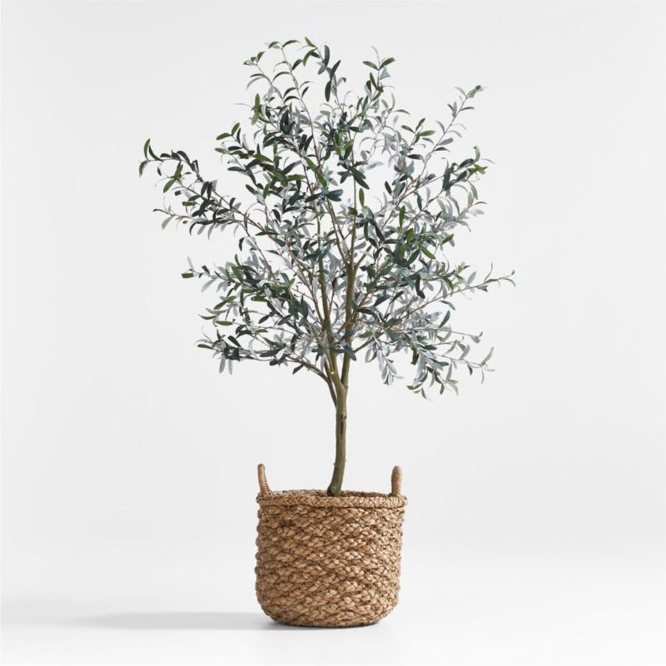 Emlyn Basket And Faux Olive Tree 7 Arrangement
