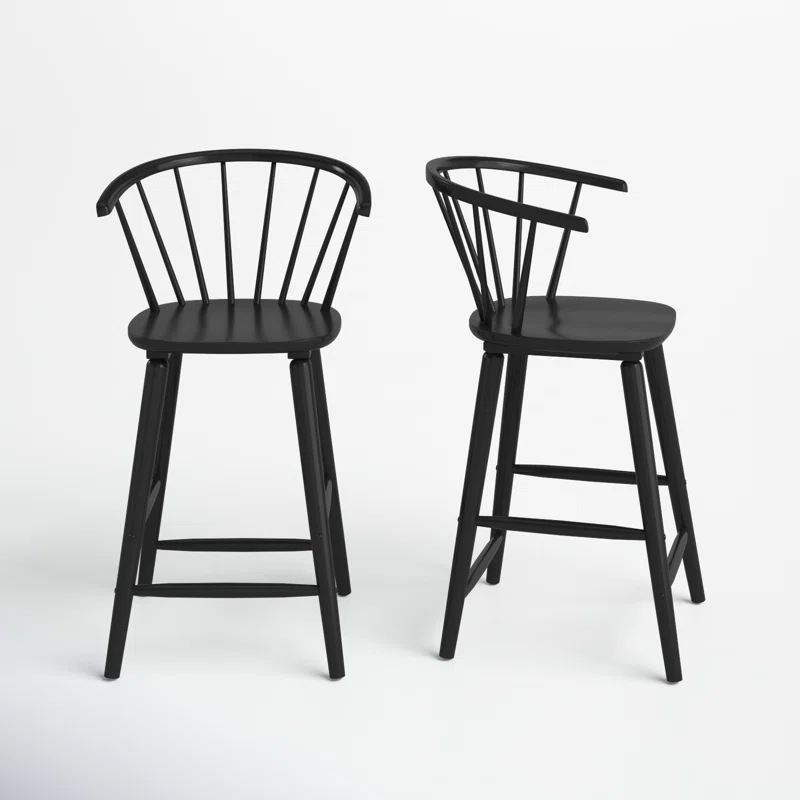 Sheffield Solid Wood Counter Stool (Set of 2)