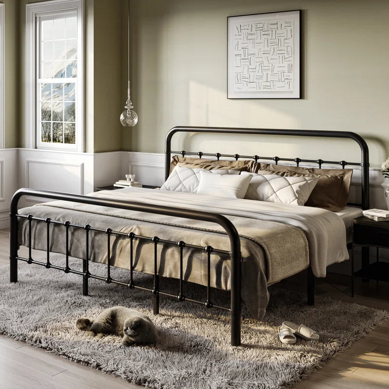Kawamoto Metal Platform Bed
