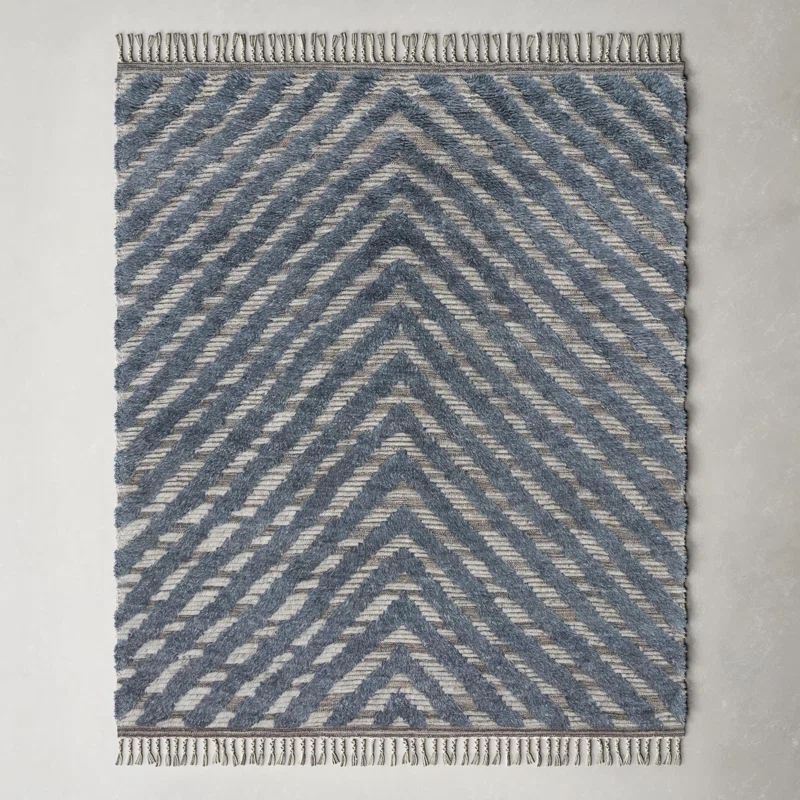Benjamin Hand Knotted Blue Rug