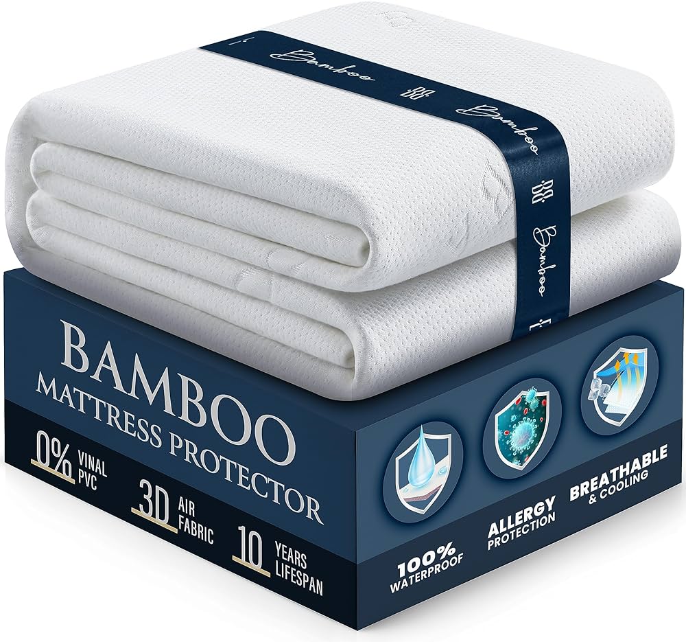Belador Waterproof Mattress Protector King - 3d Air Fabric Bamboo Mattress Protector Breathable Mattress Cover