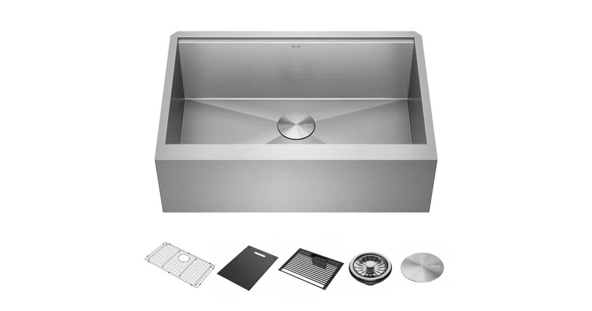 Delta 95c9031-30s-ss Rivet 30” Workstation Farmhouse Apron