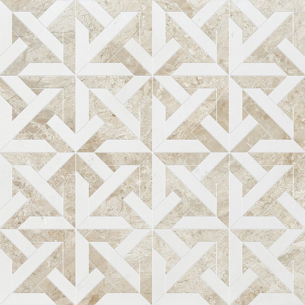Aspen White, Diana Royal Honed Marmara Marble Mosaic 9 11/16×9 11/16 | Marble Systems, Marble Supplier, Marble Travertine Granite Tile