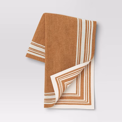 Framed Jacquard Knit Throw Blanket Tan/cream - Threshold™ Designed With Studio Mcgee: Cozy Midweight, Machine Washable