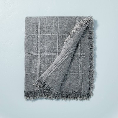 Textured Grid Lines Dobby Throw Blanket - Hearth & Hand™ With Magnolia