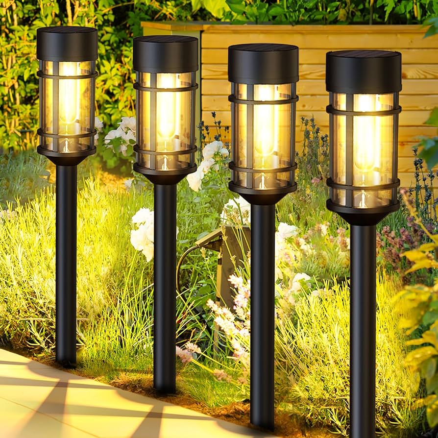 8 Pack Solar Pathway Lights Outdoor