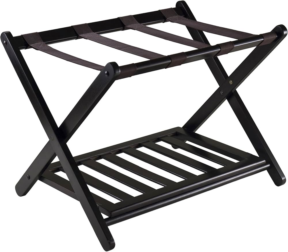 Winsome Reese Luggage Rack With Shelf