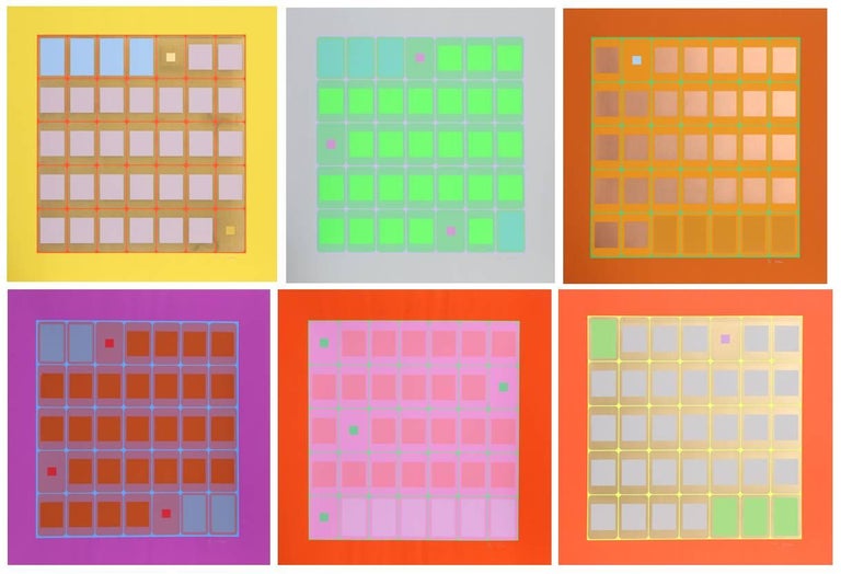 Arthur Boden - Season Series, Suite Of Six Geometric Abstract Silkscreens By Arthur Boden