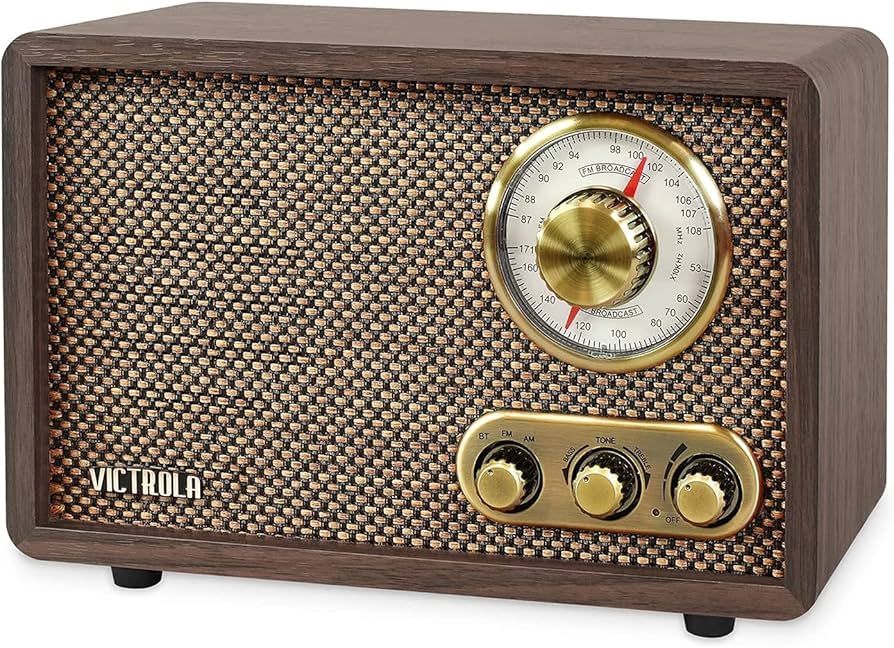Victrola Retro Wood Bluetooth Radio With Built-in Speaker