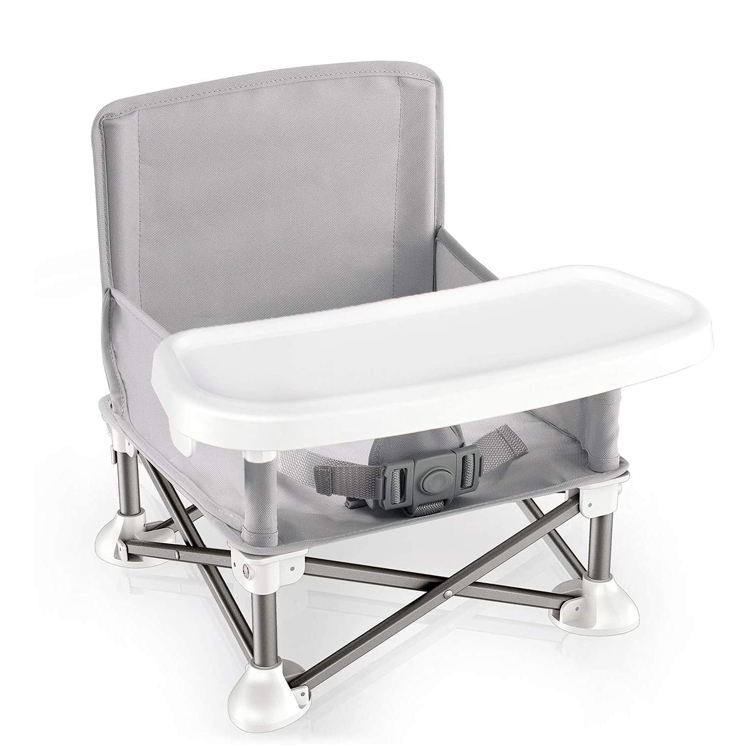 Baby Folding Dining Chair Portable High Multifunctional Child Little Seat Dining Aluminum Alloy Travel Compact Booster Seat With Tray