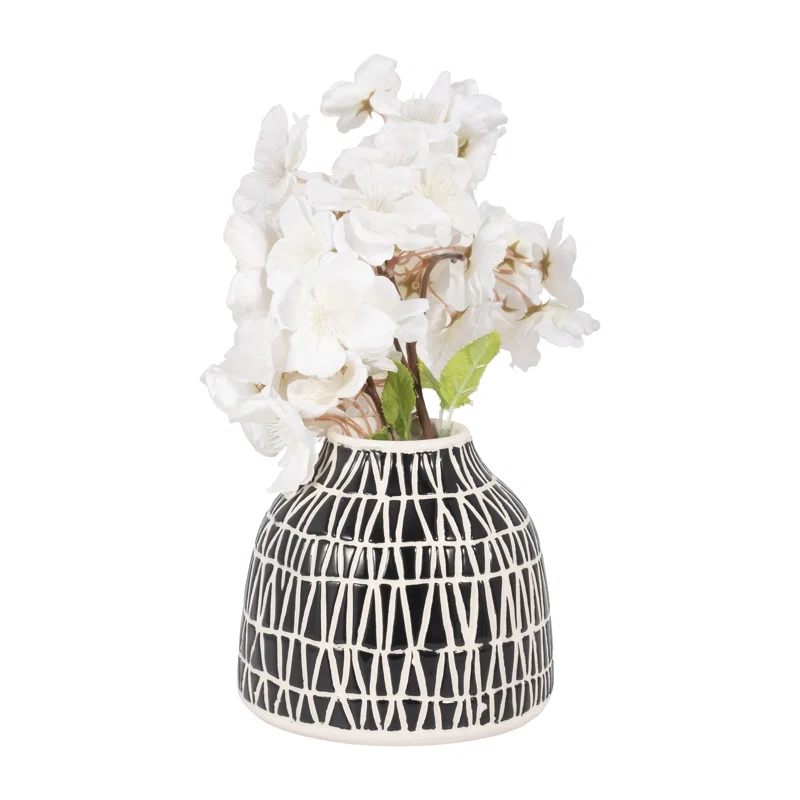 Dakota Fields Ceramic Vase Elevate Your Decor With Elegant Home Accents Durable Single Piece Ideal For Stylish