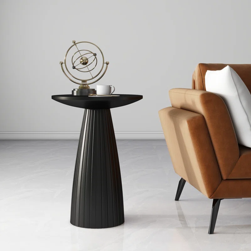 Corrigan Studio Albertice 199 Tall Wood Round End Table