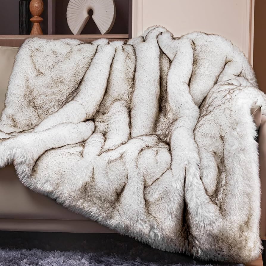 Touchat 1000gsm Faux Fur Throw Blanket