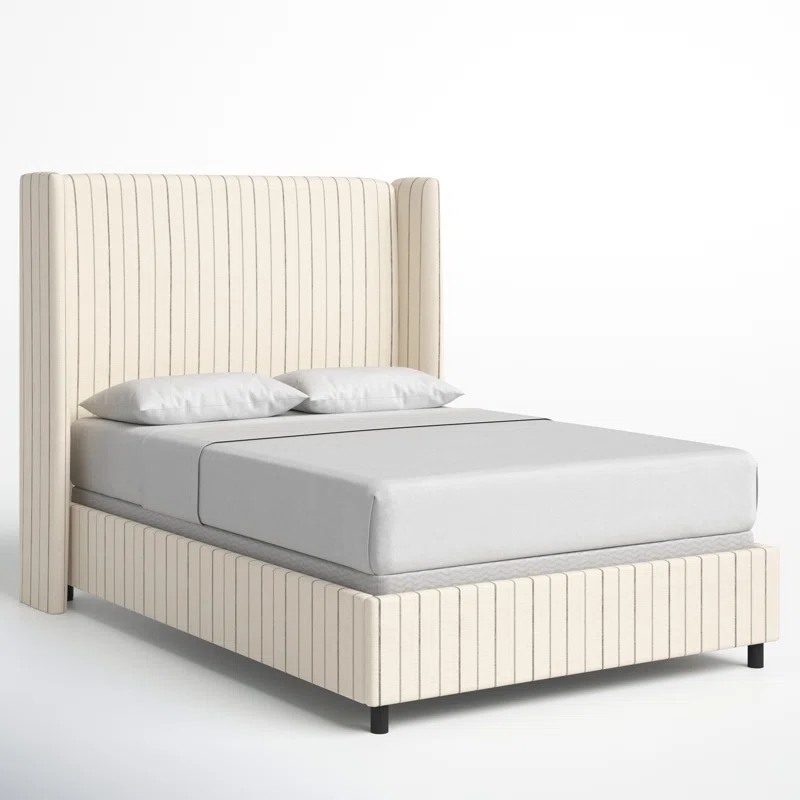 Tilly Upholstered Wingback Bed