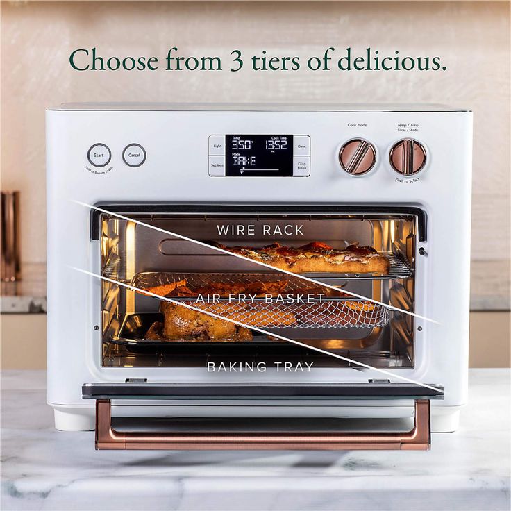 Cafe Couture Matte White Air Fryer Toaster Oven