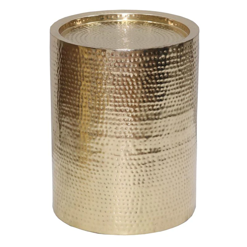 Gold Drum Accent Table Medium