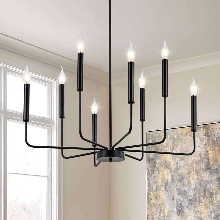 Woknos Modern Black Farmhouse Chandeliers