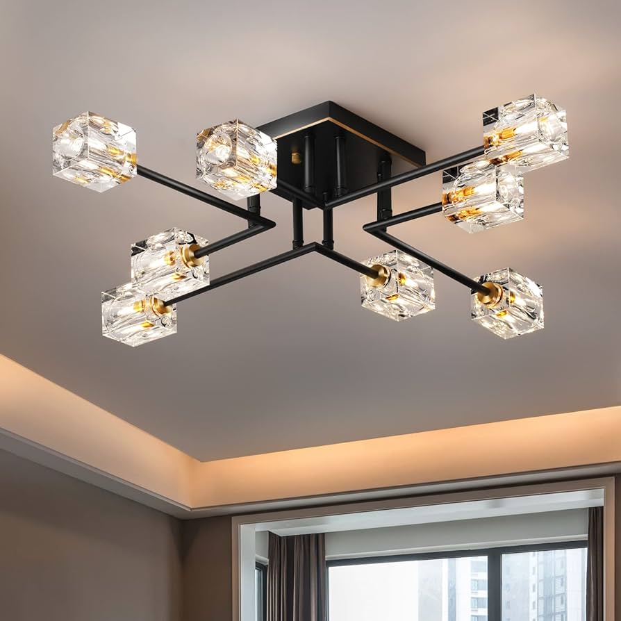 Okes 8-lights Semi Flush Mount Ceiling Light Fixture