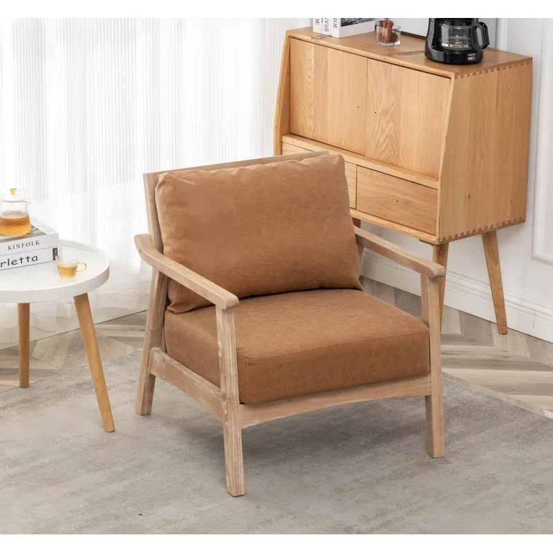 Marnisha Faux Leather Armchair