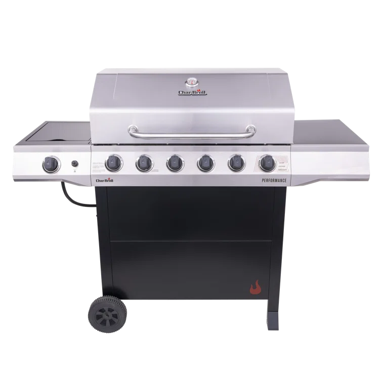 Charbroil Performance Series 6 Burner Propane Gas Grillgriddle Combo With Side Burner Black