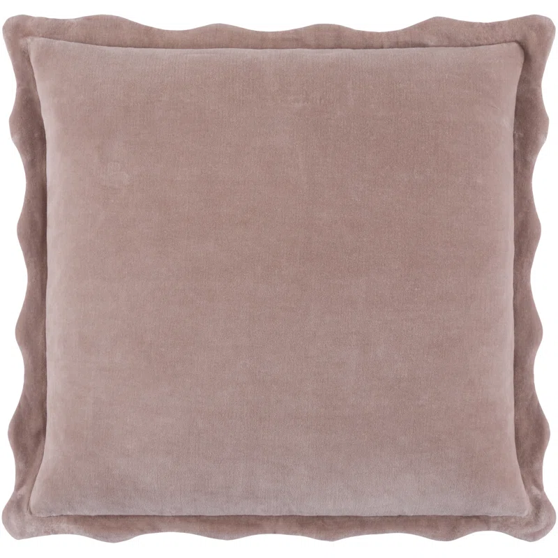 Collier Scalloped Edges Cotton Throw Pillow
