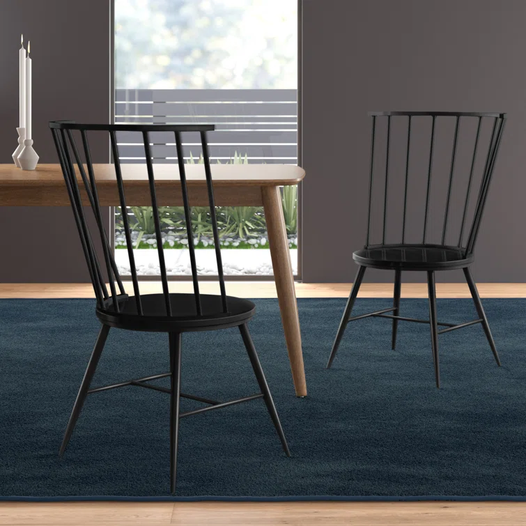 Kennamer Metal Slat Back Side Chair