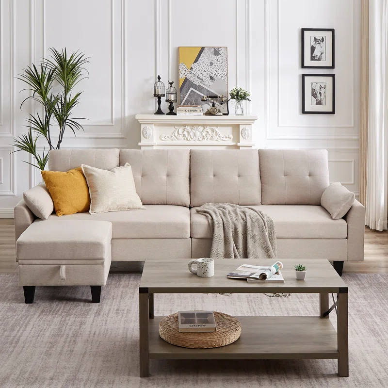 Latitude Run Linnzi 101 Upholstered Sectional Sofa With Chaise