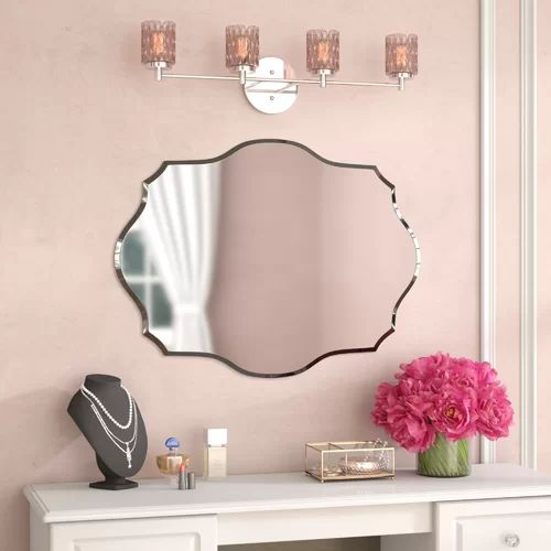 House Of Hampton Mccroy Glam Frameless Wall Mirror