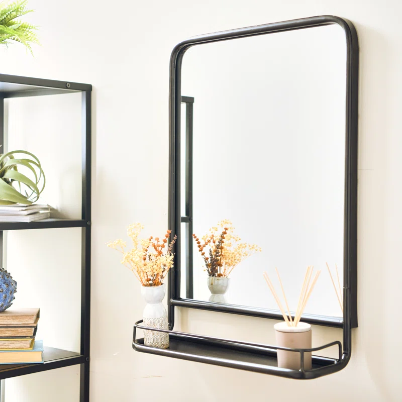 Canora Grey Tomey Accent Mirror With Shelves