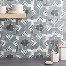 Alesso Deco Iberia Green 8x8 Matte Porcelain Tile