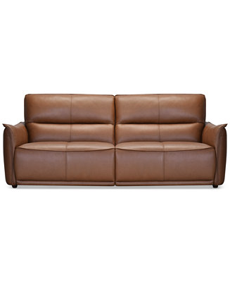 Polner 91" Leather Power Motion Sofa