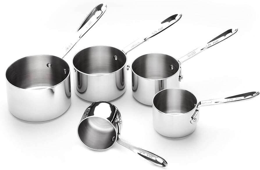 All-clad Kitchen Accessories Stainless Steel Measuring Cup Set 5 Piece Cookware