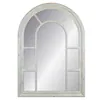 Enchante 29-in W X 40-in H Arch Distressed White Framed Wall Mirror