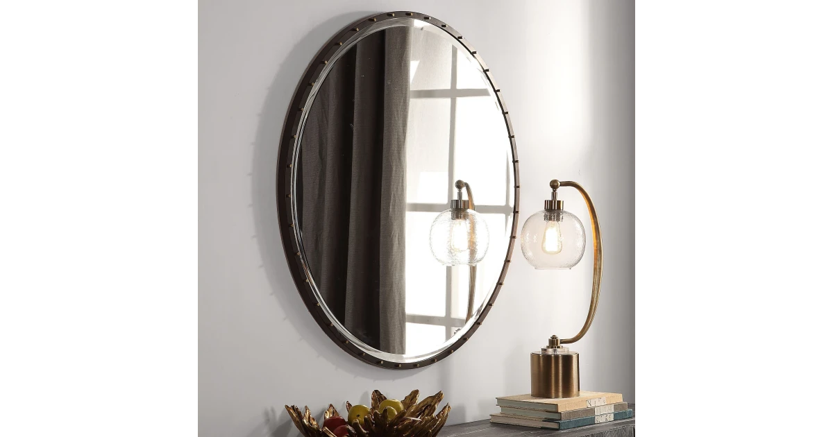 Uttermost 09456 Benedo 42" Diameter Circular Metal Framed