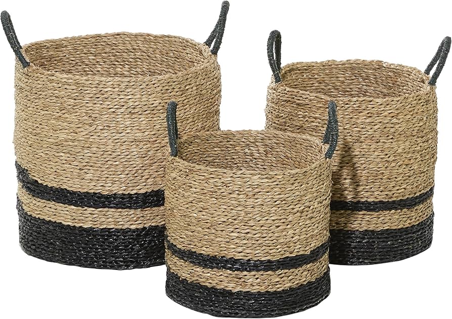 Deco 79 Modern Seagrass Storage Basket