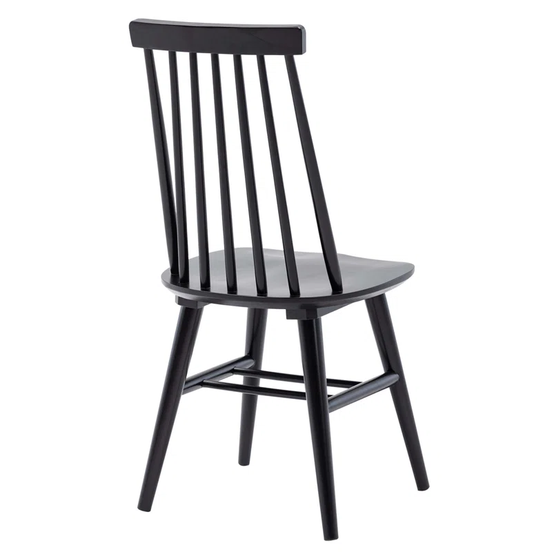 Alvie 17" Wide Modern Farmhouse Windsor Back Solid Wood Dinning Chairs (Set of 2)