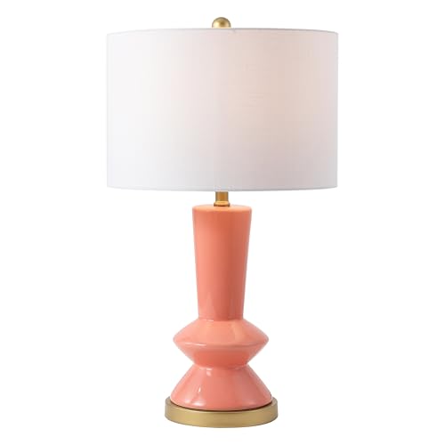 Jonathan Y Jyl6607b Ziggy 27" Ceramic/iron Contemporary Glam Led Table Lamp Bedside Desk Nightstand Lamp For Bedroom Living Room Office College Bookcase Led Bulb Included