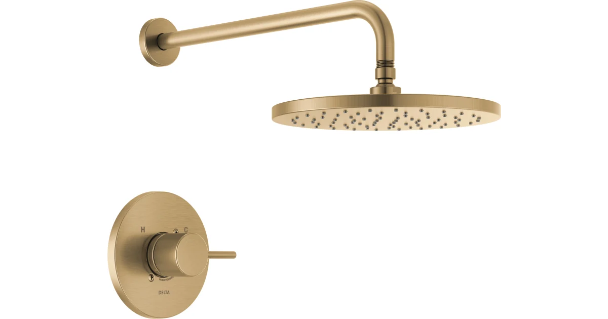 Delta Modern Shower Only Trim Package with 1.75GPM Single Function Shower Head - Less Rough-In