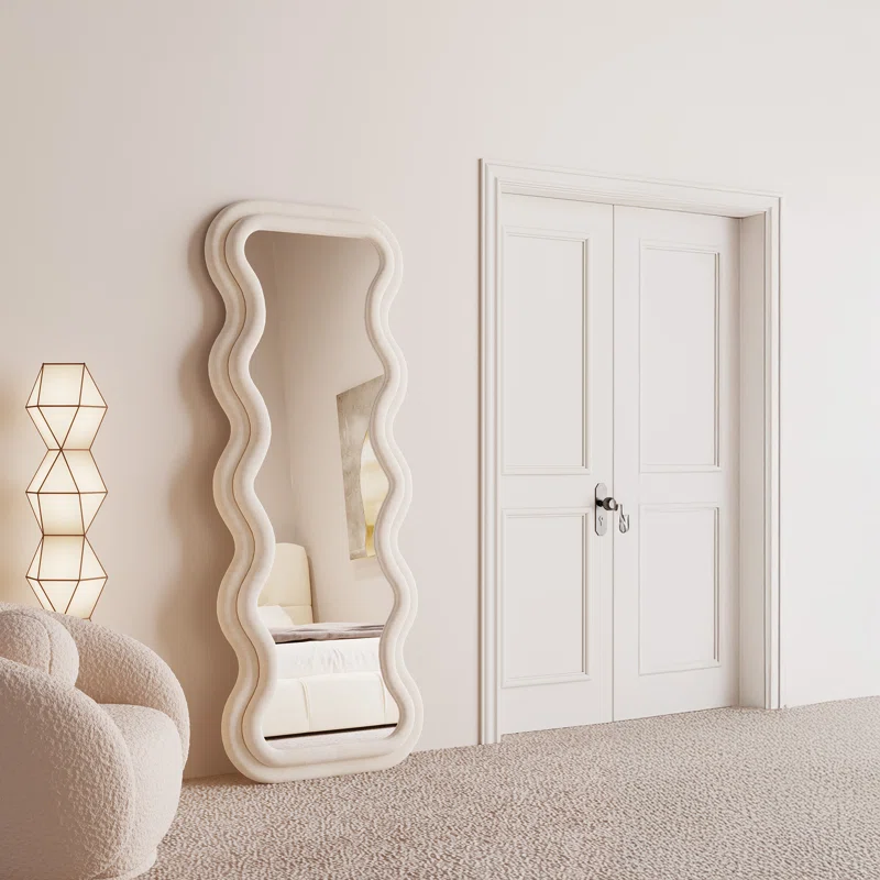 Ivy Bronx Benites Wavy Mirror Full Length Mirror