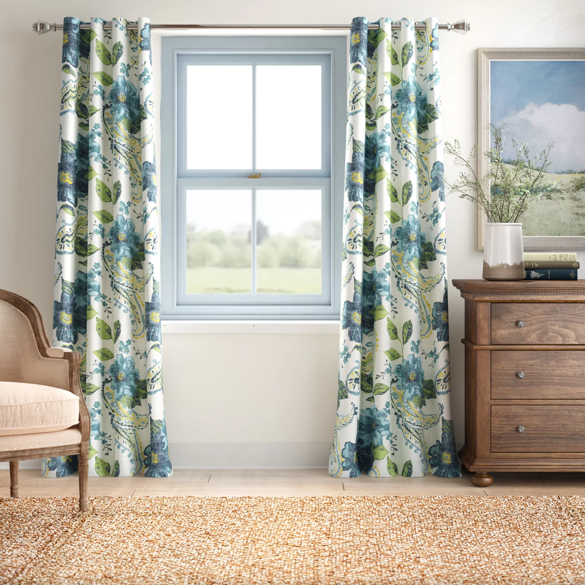 Lush Decor Floral Room Darkening Thermal Curtain Panels