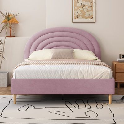 Mercer41 Halis Upholstered Scalloped Bed