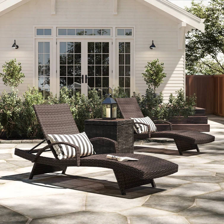Wade Logan Billur 795 Long Reclining Chaise Lounge Set