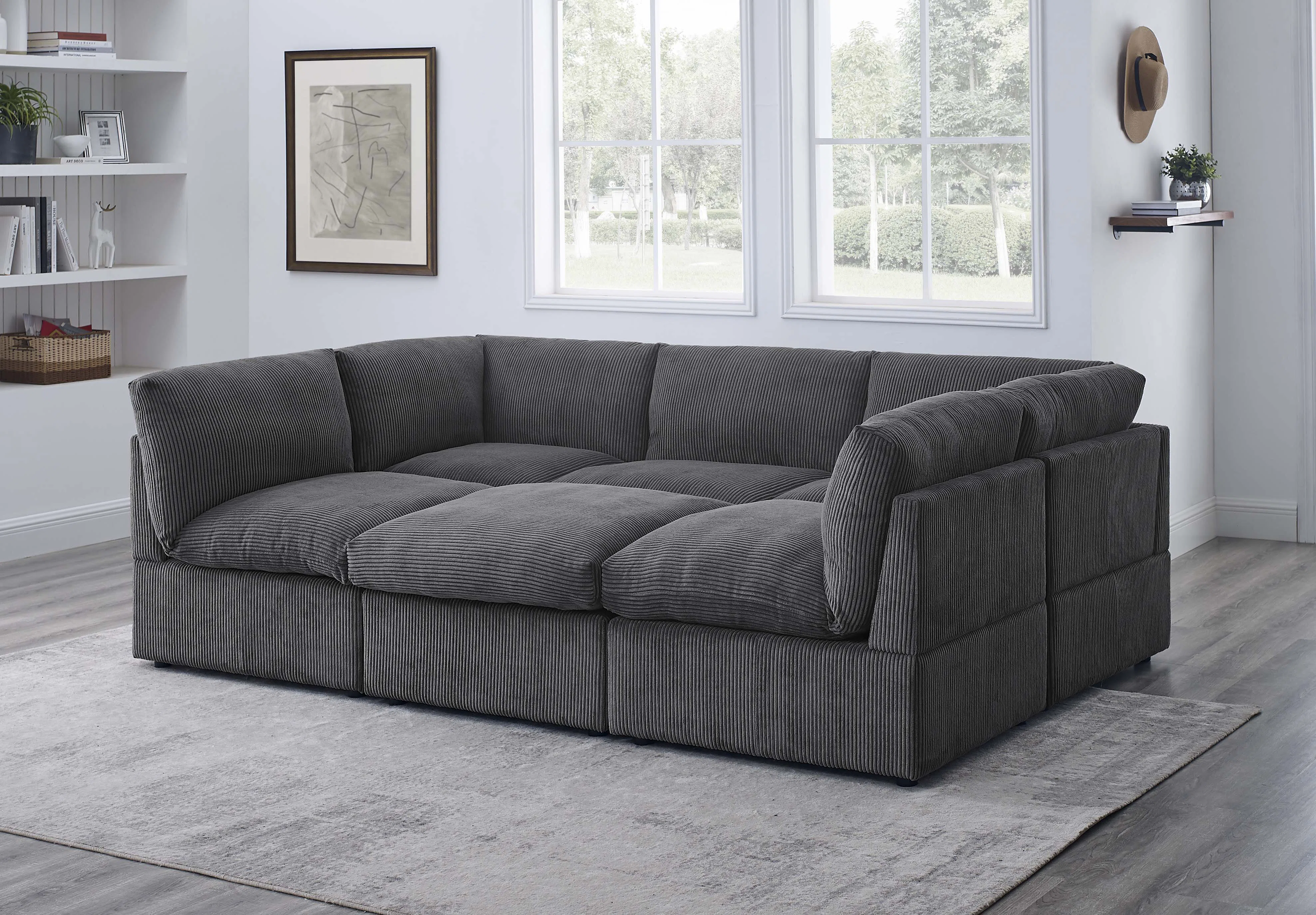 98" Wide Modular Sectional Sofa