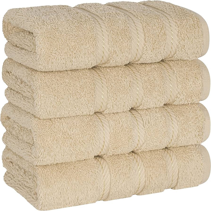 American Soft Linen Luxury Hand Towels For Bathroom, Beige