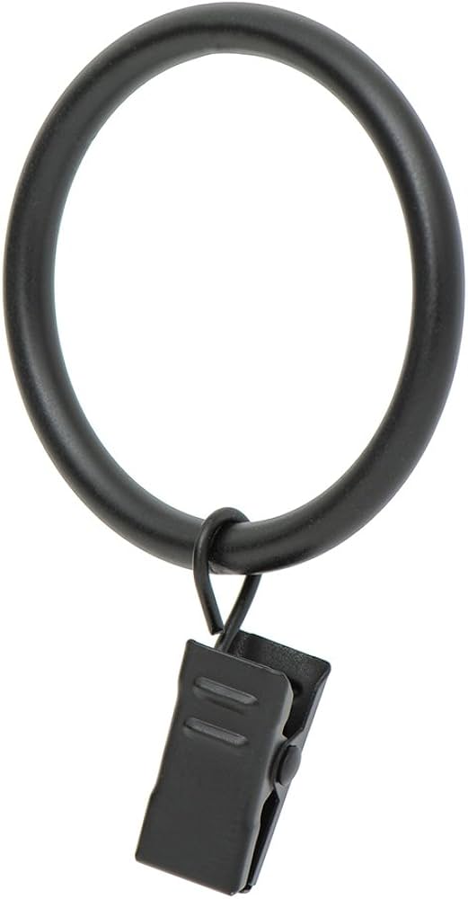 Ivilon Drapery Curtain Clip Rings - Clips Ring For Curtain Panels 1.7"