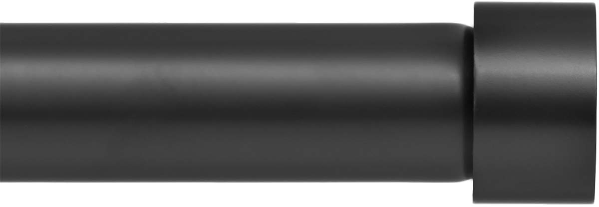 Ivilon Drapery Window Curtain Rod - End Cap Style Design 1 Inch Pole. 48 To 86 Inch Color Black : Home & Kitchen