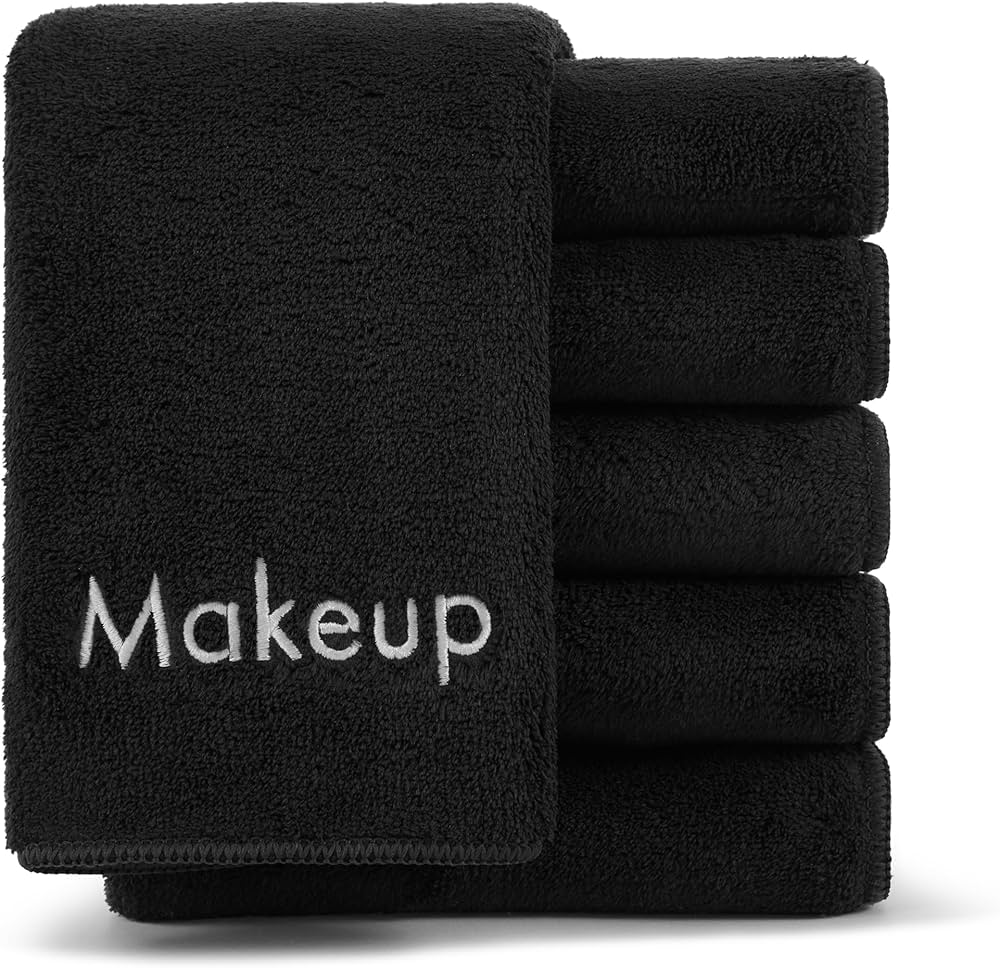 Arkwright Makeup Towels - Pack Of 6 - Ultra Soft & Gentle Microfiber Coral Fleece Washcloth Face Make Up Remover